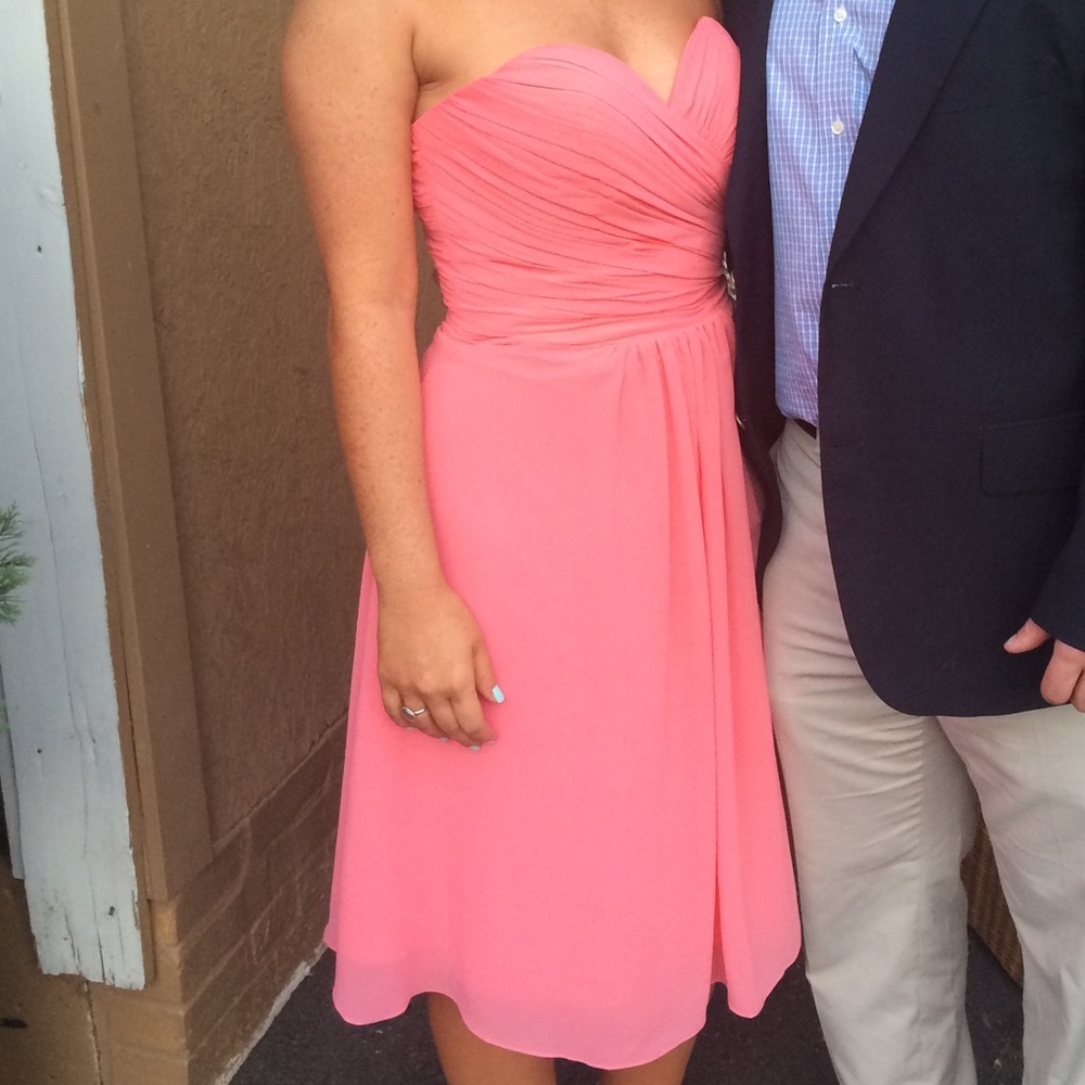 Coral bridesmaid dress. Worn once great condition